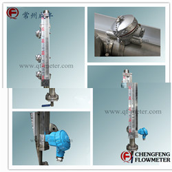 UHC-517C  Magnetical level gauge Stainless steel tube turnable flange connection [CHENGFENG FLOWMETER] Chinese professional manufacture alarm switch 4-20mA out put